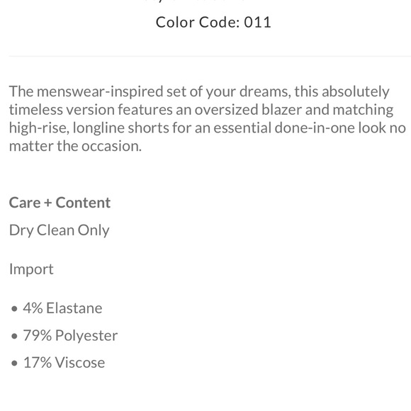 • Shona joy 2 pc. oversized blazer and shorts set • - Picture 7 of 7